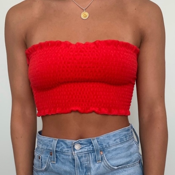 Garage Red Crop Top - Picture 1 of 5